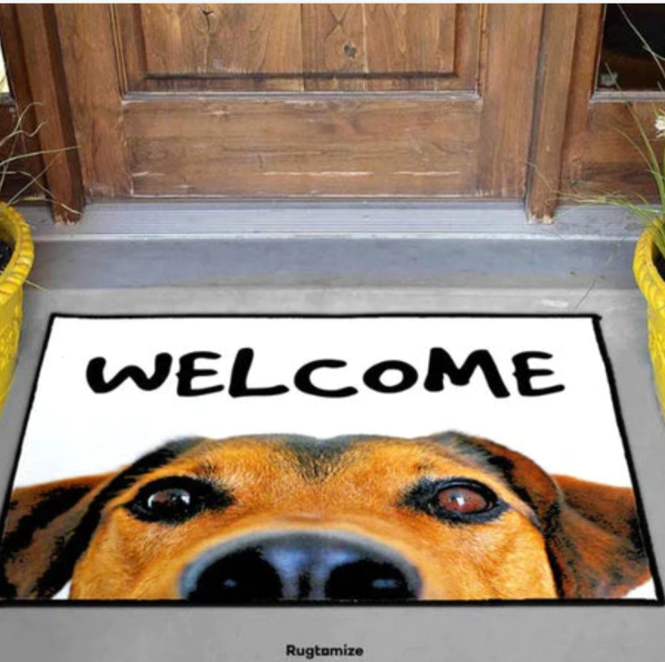 A Personalized Door Mat Completes Your Home’s Front Entrance